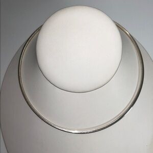 Vintage Sterling Silver Modern Style Collar Necklace
